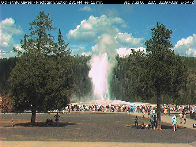 Yellowstone Park's Old Faithful Geyser