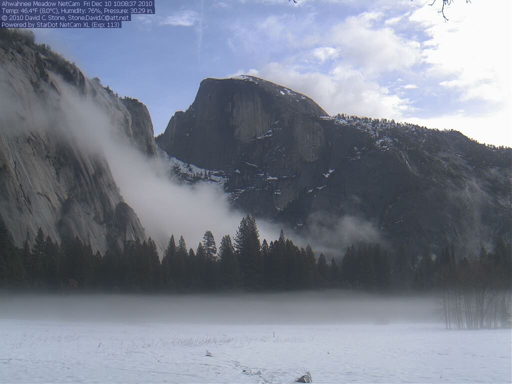 Yosemite Park's Half Dome as seen from Ahwahnee Meadow