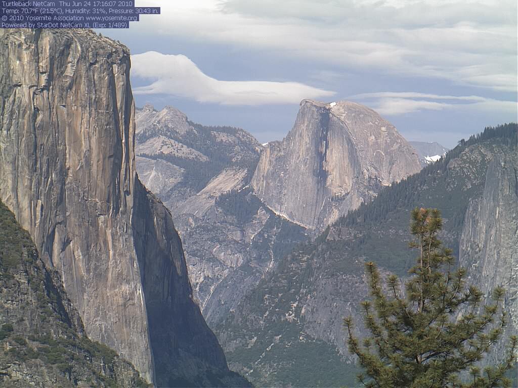 Yosemite Park's Half Dome as seen from Turtleback Dome